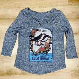 Lucky Brand Extra Soft Bluebird Tshirt Size L